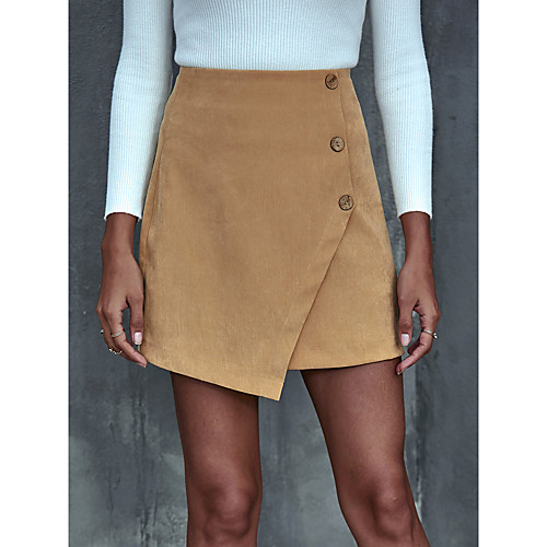 Women's Office / Career Casual / Daily Basic Streetwear Short Skirts Solid Colored Split Khaki Brown
Women's Office / Career Casual / Daily Basic Streetwear Short Skirts Solid Colored Split Khaki Brown