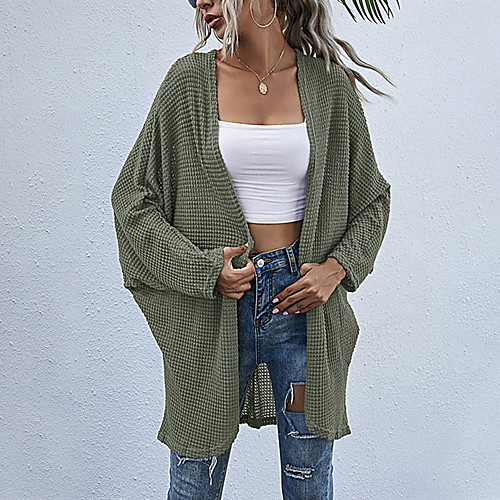 Women's Solid Color Cardigan Sweater Long Sleeve Sweater Cardigans Others ArmyGreen Blushing Pink Dark Green
Women's Solid Color Cardigan Sweater Long Sleeve Sweater Cardigans Others ArmyGreen Blushing Pink Dark Green