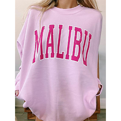 Women's Plus Size Tops Pullover Sweatshirt Graphic Letter Print Long Sleeve Crewneck Basic Fall Winter Blushing Pink White Big Size L XL XXL 3XL / Cotton
Women's Plus Size Tops Pullover Sweatshirt Graphic Letter Print Long Sleeve Crewneck Basic Fall Winter Blushing Pink White Big Size L XL XXL 3XL / Cotton
