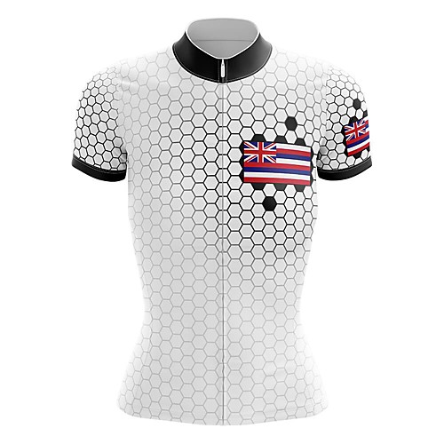 21Grams Women's Short Sleeve Cycling Jersey Summer Spandex White Hawaii Bike Top Mountain Bike MTB Road Bike Cycling Quick Dry Moisture Wicking Sports Clothing Apparel / Stretchy / Athleisure
21Grams Women's Short Sleeve Cycling Jersey Summer Spandex White Hawaii Bike Top Mountain Bike MTB Road Bike Cycling Quick Dry Moisture Wicking Sports Clothing Apparel / Stretchy / Athleisure