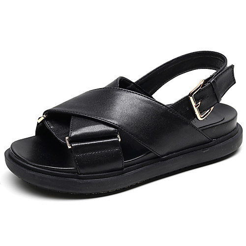 Women's Sandals Flat Heel Open Toe Booties Ankle Boots Daily Home Leather Solid Colored Black / White White Black
Women's Sandals Flat Heel Open Toe Booties Ankle Boots Daily Home Leather Solid Colored Black / White White Black