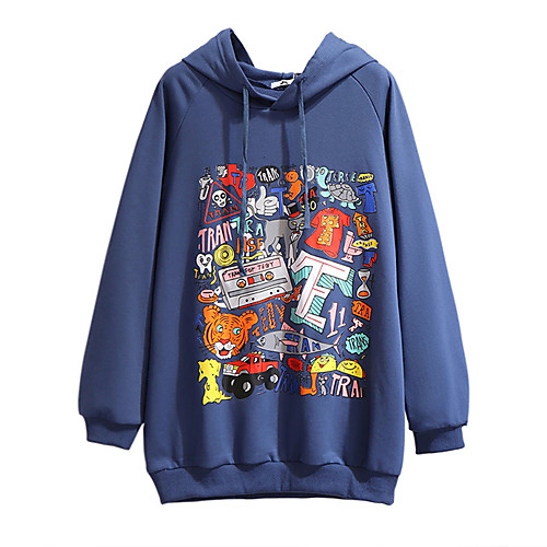 Women's Plus Size Tops Pullover Hoodie Sweatshirt Cartoon Graphic Graffiti Print Long Sleeve Cowl Neck Basic Fall Spring Blue Beige Big Size XXL 3XL 4XL 5XL 6XL / Cotton
Women's Plus Size Tops Pullover Hoodie Sweatshirt Cartoon Graphic Graffiti Print Long Sleeve Cowl Neck Basic Fall Spring Blue Beige Big Size XXL 3XL 4XL 5XL 6XL / Cotton