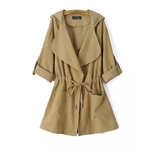 Women's Coat Rainy Days / Wet Road Spring Long Coat V Neck Standard Fit Casual Jacket Solid Color Modern Style Blushing Pink Gray
Women's Coat Rainy Days / Wet Road Spring Long Coat V Neck Standard Fit Casual Jacket Solid Color Modern Style Blushing Pink Gray
