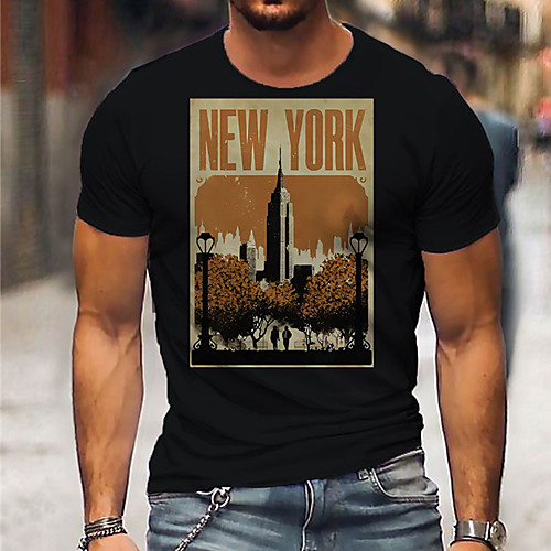 Men's Unisex Tee T shirt Shirt 3D Print Graphic Prints Building Print Short Sleeve Daily Tops Casual Designer Big and Tall Black
Men's Unisex Tee T shirt Shirt 3D Print Graphic Prints Building Print Short Sleeve Daily Tops Casual Designer Big and Tall Black