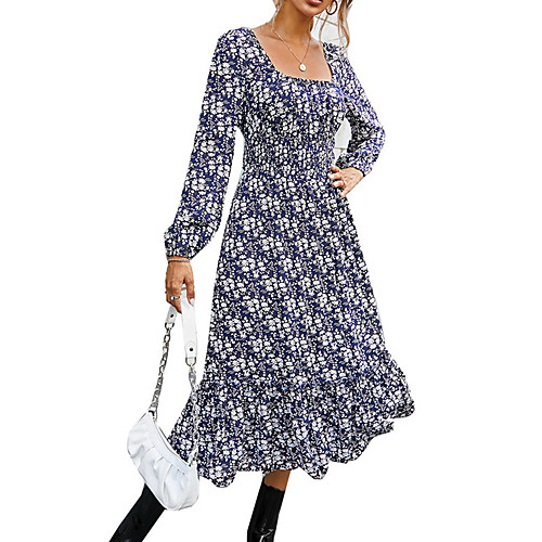 Women's Sheath Dress Midi Dress Green Black Red Navy Blue Long Sleeve Floral Print Print Fall Boat Neck Casual 2021 S M L XL
Women's Sheath Dress Midi Dress Green Black Red Navy Blue Long Sleeve Floral Print Print Fall Boat Neck Casual 2021 S M L XL