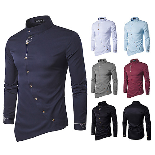 Men's Shirt non-printing Vintage Plus Size Embroidered Long Sleeve Casual Tops Basic Chinoiserie Standing Collar Wine Gray White / Summer
Men's Shirt non-printing Vintage Plus Size Embroidered Long Sleeve Casual Tops Basic Chinoiserie Standing Collar Wine Gray White / Summer
