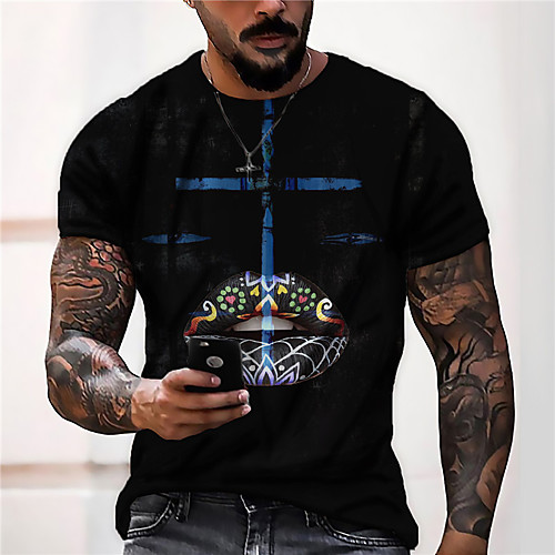 Men's Unisex Tee T shirt Shirt 3D Print Graphic Prints Mouth Print Short Sleeve Daily Tops Casual Designer Big and Tall Black
Men's Unisex Tee T shirt Shirt 3D Print Graphic Prints Mouth Print Short Sleeve Daily Tops Casual Designer Big and Tall Black