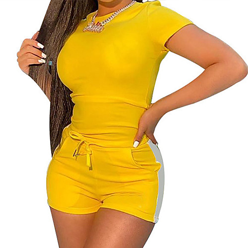 Women's Loungewear Pajamas Sets Pure Color Pocket Cotton Blend Polyester Casual T shirt Shorts Street Daily Wear Short Sleeve / 2 Pieces
Women's Loungewear Pajamas Sets Pure Color Pocket Cotton Blend Polyester Casual T shirt Shorts Street Daily Wear Short Sleeve / 2 Pieces