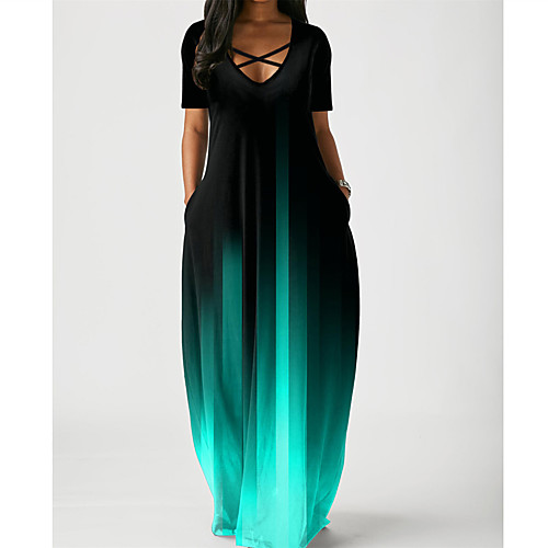 Women's Swing Dress Maxi long Dress Green Short Sleeve Multi Color Modern Style Spring Summer Deep V Casual 2021 S M L XL XXL XXXL 4XL 5XL
Women's Swing Dress Maxi long Dress Green Short Sleeve Multi Color Modern Style Spring Summer Deep V Casual 2021 S M L XL XXL XXXL 4XL 5XL
