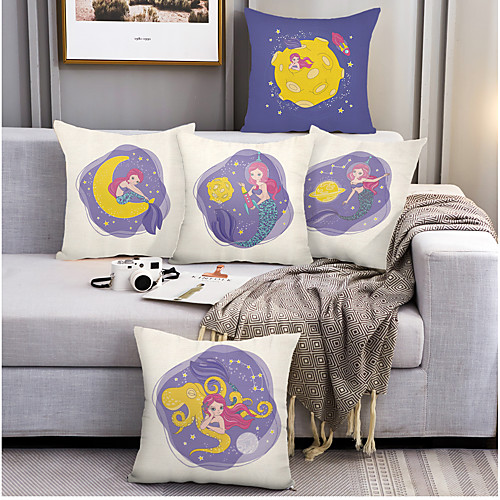 Mermaid Double Side Cushion Cover 5PC Soft Decorative Square Throw Pillow Cover Cushion Case Pillowcase for Bedroom Livingroom Superior Quality Machine Washable Outdoor Cushion for Sofa Couch Bed Chair
Mermaid Double Side Cushion Cover 5PC Soft Decorative Square Throw Pillow Cover Cushion Case Pillowcase for Bedroom Livingroom Superior Quality Machine Washable Outdoor Cushion for Sofa Couch Bed Chair