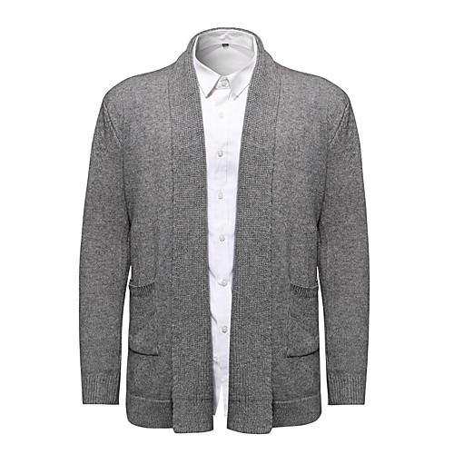Men's Solid Color Cardigan Long Sleeve Sweater Cardigans Open Front Fall Spring Gray Black
Men's Solid Color Cardigan Long Sleeve Sweater Cardigans Open Front Fall Spring Gray Black