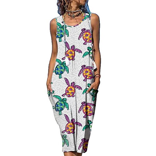 Women's Shift Dress Knee Length Dress Blushing Pink White Black Light Blue Sleeveless Animal Summer Round Neck Casual 2021 S M L XL XXL
Women's Shift Dress Knee Length Dress Blushing Pink White Black Light Blue Sleeveless Animal Summer Round Neck Casual 2021 S M L XL XXL