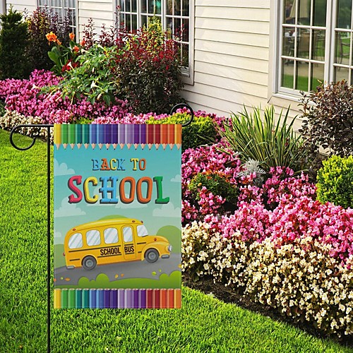 Welcome Back to School Garden Flag Double Sided Outdoor Holidays Yard Flag Holidays Vertical Flags
Welcome Back to School Garden Flag Double Sided Outdoor Holidays Yard Flag Holidays Vertical Flags