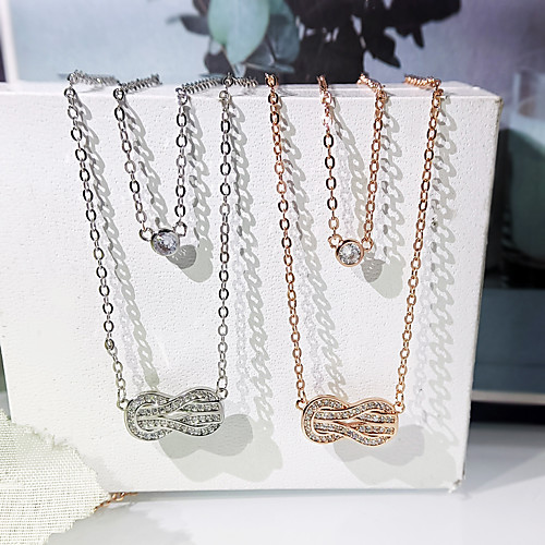 Women's Clear AAA Cubic Zirconia Pendant Necklace Infinity Infinity Simple Fashion Trendy Casual / Sporty Brass Rose Gold Silver 40 cm Necklace Jewelry 1pc For Street Gift Prom Birthday Party Festival
Women's Clear AAA Cubic Zirconia Pendant Necklace Infinity Infinity Simple Fashion Trendy Casual / Sporty Brass Rose Gold Silver 40 cm Necklace Jewelry 1pc For Street Gift Prom Birthday Party Festival