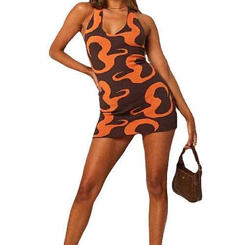 Women's Wrap Dress Short Mini Dress Orange Black Sleeveless Stripes Spring Summer Work Casual S M L
Women's Wrap Dress Short Mini Dress Orange Black Sleeveless Stripes Spring Summer Work Casual S M L