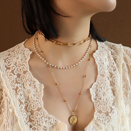 lureme 3 Layered Chain Necklace 18K Gold Link Coin Pendant Necklace Pearl Chain Necklace for Women (nl006275)
lureme 3 Layered Chain Necklace 18K Gold Link Coin Pendant Necklace Pearl Chain Necklace for Women (nl006275)