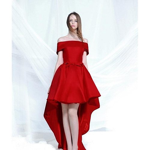 A-Line Elegant Engagement Cocktail Party Dress Off Shoulder Sleeveless Asymmetrical Satin with Bow(s) 2021
A-Line Elegant Engagement Cocktail Party Dress Off Shoulder Sleeveless Asymmetrical Satin with Bow(s) 2021