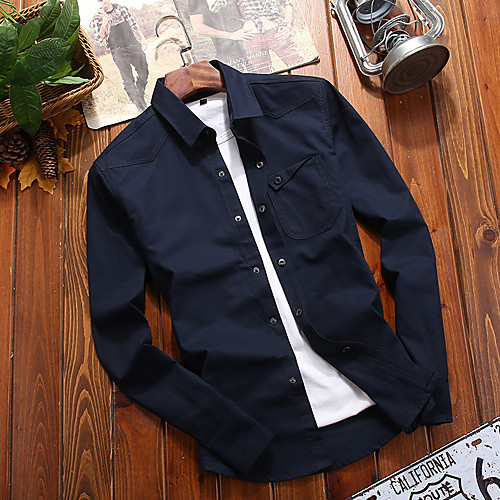 Men's Shirt non-printing Solid Color Long Sleeve Casual Tops Cotton Simple Wine Blue Blushing Pink
Men's Shirt non-printing Solid Color Long Sleeve Casual Tops Cotton Simple Wine Blue Blushing Pink
