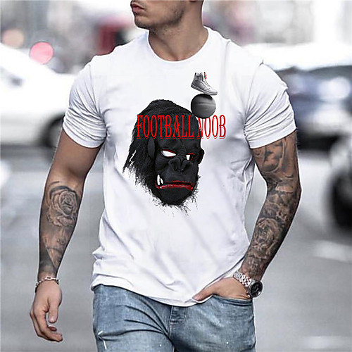 Men's Tee T shirt Shirt Hot Stamping Graphic Prints Orangutan Print Short Sleeve Casual Tops Cotton Basic Designer Big and Tall White
Men's Tee T shirt Shirt Hot Stamping Graphic Prints Orangutan Print Short Sleeve Casual Tops Cotton Basic Designer Big and Tall White
