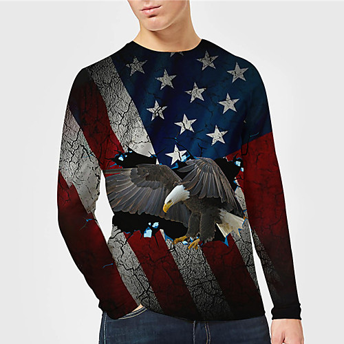 Men's Unisex Tee T shirt Shirt 3D Print Graphic Prints Eagle Flag Print Long Sleeve Daily Tops Casual Designer Big and Tall Red
Men's Unisex Tee T shirt Shirt 3D Print Graphic Prints Eagle Flag Print Long Sleeve Daily Tops Casual Designer Big and Tall Red