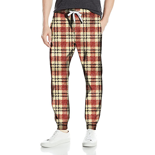 Men's Stylish Casual Outdoor Sports Daily Sports Pants Sweatpants Pants Lattice Full Length Drawstring Print Black / Red
Men's Stylish Casual Outdoor Sports Daily Sports Pants Sweatpants Pants Lattice Full Length Drawstring Print Black / Red