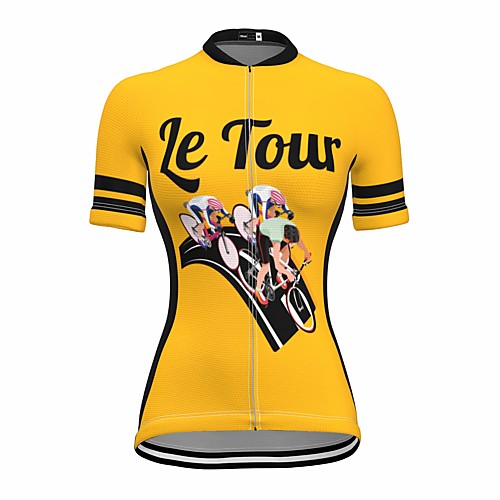 21Grams Women's Short Sleeve Cycling Jersey Summer Spandex Yellow Cartoon Bike Top Mountain Bike MTB Road Bike Cycling Quick Dry Moisture Wicking Sports Clothing Apparel / Stretchy / Athleisure
21Grams Women's Short Sleeve Cycling Jersey Summer Spandex Yellow Cartoon Bike Top Mountain Bike MTB Road Bike Cycling Quick Dry Moisture Wicking Sports Clothing Apparel / Stretchy / Athleisure