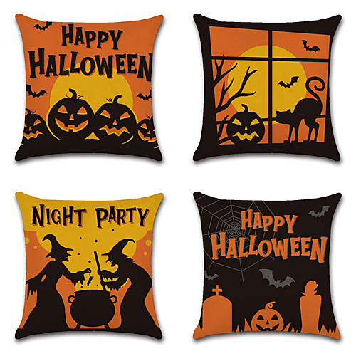 Happy Halloween Double Side Cushion Cover 4PC Soft Decorative Square Throw Pillow Cover Cushion Case Pillowcase for Bedroom Livingroom Superior Quality Machine Washable Outdoor Indoor Cushion for Sofa Couch Bed Chair
Happy Halloween Double Side Cushion Cover 4PC Soft Decorative Square Throw Pillow Cover Cushion Case Pillowcase for Bedroom Livingroom Superior Quality Machine Washable Outdoor Indoor Cushion for Sofa Couch Bed Chair