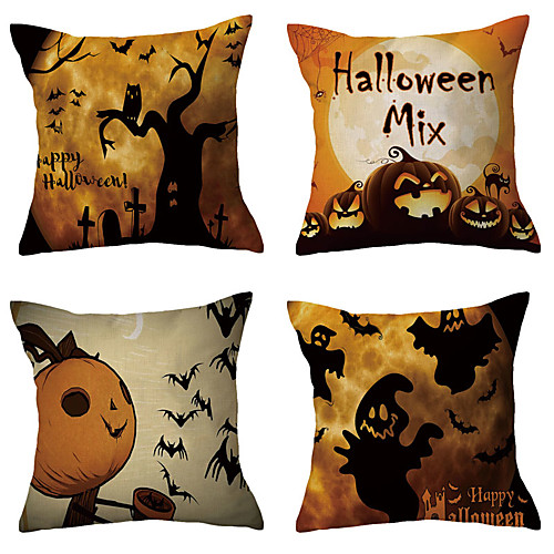 Happy Halloween Double Side Cushion Cover 4PC Soft Decorative Square Throw Pillow Cover Cushion Case Pillowcase for Bedroom Livingroom Superior Quality Machine Washable Outdoor Indoor Cushion for Sofa Couch Bed Chair
Happy Halloween Double Side Cushion Cover 4PC Soft Decorative Square Throw Pillow Cover Cushion Case Pillowcase for Bedroom Livingroom Superior Quality Machine Washable Outdoor Indoor Cushion for Sofa Couch Bed Chair