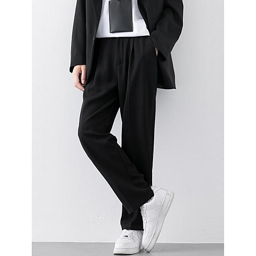 Men's Stylish Chino Culottes Wide Leg Pants Pants Solid Color Full Length Black
Men's Stylish Chino Culottes Wide Leg Pants Pants Solid Color Full Length Black