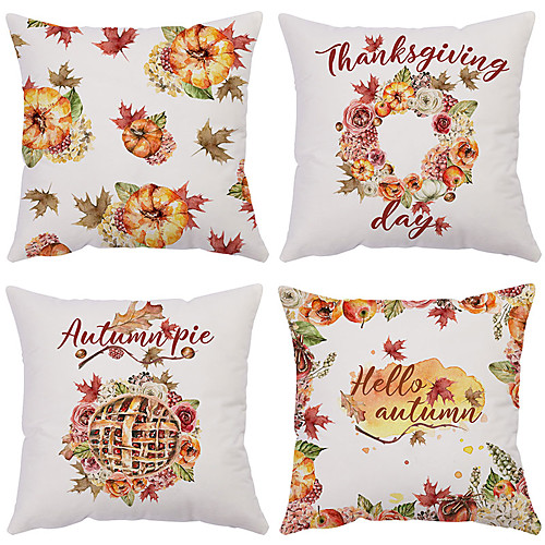 Autumn Double Side Cushion Cover 4PC Soft Decorative Square Throw Pillow Cover Cushion Case Pillowcase for Bedroom Livingroom Superior Quality Machine Washable Outdoor Indoor Cushion for Sofa Couch Bed Chair Pumpkin Harvest
Autumn Double Side Cushion Cover 4PC Soft Decorative Square Throw Pillow Cover Cushion Case Pillowcase for Bedroom Livingroom Superior Quality Machine Washable Outdoor Indoor Cushion for Sofa Couch Bed Chair Pumpkin Harvest