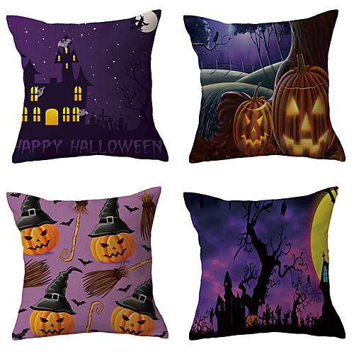 Happy Halloween Double Side Cushion Cover 4PC Soft Decorative Square Throw Pillow Cover Cushion Case Pillowcase for Bedroom Livingroom Superior Quality Machine Washable Outdoor Indoor Cushion for Sofa Couch Bed Chair
Happy Halloween Double Side Cushion Cover 4PC Soft Decorative Square Throw Pillow Cover Cushion Case Pillowcase for Bedroom Livingroom Superior Quality Machine Washable Outdoor Indoor Cushion for Sofa Couch Bed Chair
