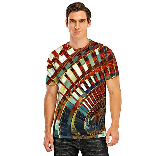 Men's Tee T shirt Shirt 3D Print Graphic Geometry Linear 3D Print Short Sleeve Casual Tops Lightweight Fashion Designer Comfortable Red
Men's Tee T shirt Shirt 3D Print Graphic Geometry Linear 3D Print Short Sleeve Casual Tops Lightweight Fashion Designer Comfortable Red