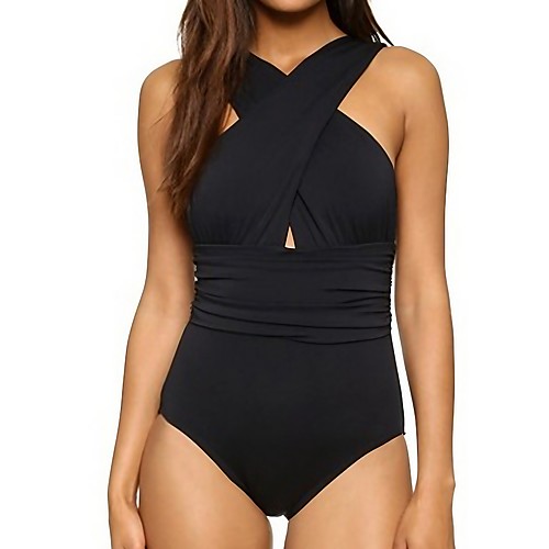 Women's One Piece Monokini Swimsuit Open Back Wrap Cross Solid Color Black Red Swimwear Padded Plunge Bathing Suits New Vintage Sexy / Strap
Women's One Piece Monokini Swimsuit Open Back Wrap Cross Solid Color Black Red Swimwear Padded Plunge Bathing Suits New Vintage Sexy / Strap