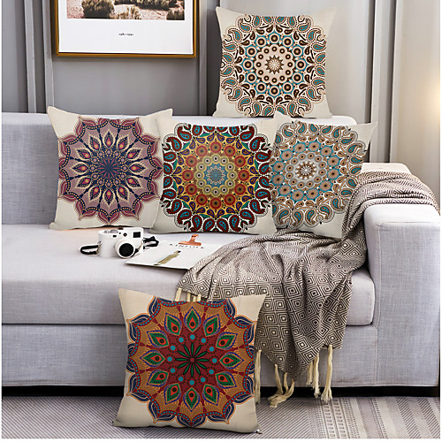 Mandala Bohemian Double Side Cushion Cover 5PC Soft Decorative Square Throw Pillow Cover Cushion Case Pillowcase for Bedroom Livingroom Superior Quality Machine Washable Outdoor Indoor Cushion for Sofa Couch Bed Chair
Mandala Bohemian Double Side Cushion Cover 5PC Soft Decorative Square Throw Pillow Cover Cushion Case Pillowcase for Bedroom Livingroom Superior Quality Machine Washable Outdoor Indoor Cushion for Sofa Couch Bed Chair