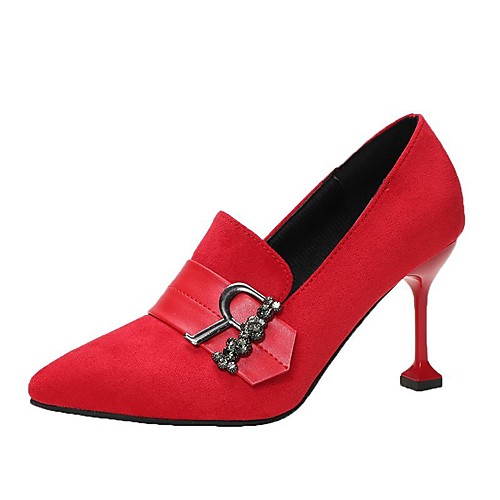 Women's Heels High Heel Round Toe Booties Ankle Boots Daily Work Suede Buckle Solid Colored Red Black
Women's Heels High Heel Round Toe Booties Ankle Boots Daily Work Suede Buckle Solid Colored Red Black