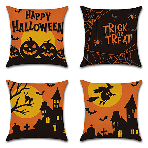 Happy Halloween Double Side Cushion Cover 4PC Soft Decorative Square Throw Pillow Cover Cushion Case Pillowcase for Bedroom Livingroom Superior Quality Machine Washable Outdoor Indoor Cushion for Sofa Couch Bed Chair
Happy Halloween Double Side Cushion Cover 4PC Soft Decorative Square Throw Pillow Cover Cushion Case Pillowcase for Bedroom Livingroom Superior Quality Machine Washable Outdoor Indoor Cushion for Sofa Couch Bed Chair
