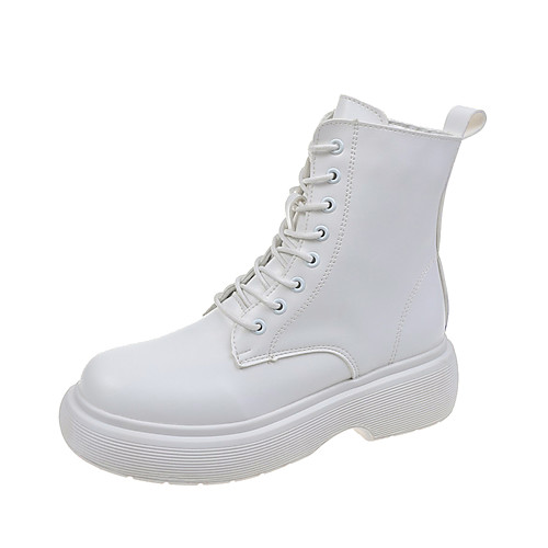 Women's Boots Flat Heel Round Toe Booties Ankle Boots Daily Work Leather Solid Colored White Black
Women's Boots Flat Heel Round Toe Booties Ankle Boots Daily Work Leather Solid Colored White Black