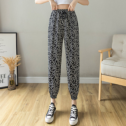 Women's Fashion Streetwear Comfort Casual Weekend Jogger Pants Plants Leaf Ankle-Length Pocket Elastic Drawstring Design Print White Black
Women's Fashion Streetwear Comfort Casual Weekend Jogger Pants Plants Leaf Ankle-Length Pocket Elastic Drawstring Design Print White Black