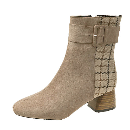 Women's Boots Flat Heel Round Toe Booties Ankle Boots Daily Work Suede Solid Colored Khaki Black
Women's Boots Flat Heel Round Toe Booties Ankle Boots Daily Work Suede Solid Colored Khaki Black