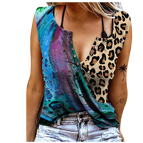 Women's Floral Theme Butterfly Tank Top Camis Tie Dye Leopard Star Button Print V Neck Casual Streetwear Tops Green Blue Purple / 3D Print
Women's Floral Theme Butterfly Tank Top Camis Tie Dye Leopard Star Button Print V Neck Casual Streetwear Tops Green Blue Purple / 3D Print