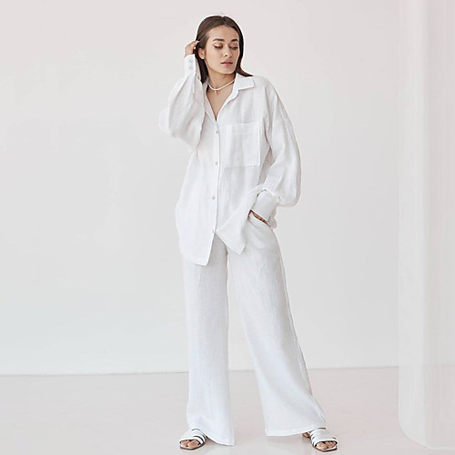 Women's Basic Solid Color Casual Daily Wear Two Piece Set Blouse Pants Sets Pant Wide leg pants Tops
Women's Basic Solid Color Casual Daily Wear Two Piece Set Blouse Pants Sets Pant Wide leg pants Tops