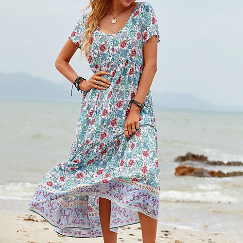 Women's Sundress Maxi long Dress Light Blue Short Sleeve Floral Print Spring Summer U Neck Vacation 2022 S M L XL XXL 3XL
Women's Sundress Maxi long Dress Light Blue Short Sleeve Floral Print Spring Summer U Neck Vacation 2022 S M L XL XXL 3XL