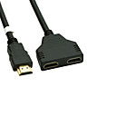 Gold Plated HDMI-compatible V 1.4 Male Dual HDMI-compatible Female Adapter Splitter Cable 