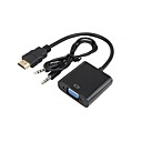 Cwxuan HDMI 1.4 Adapter Cable, HDMI 1.4 VGA / 3.5mm Adapter Cable Male - Female 1080P Gold-plated steel 0.25m(0.8Ft) 