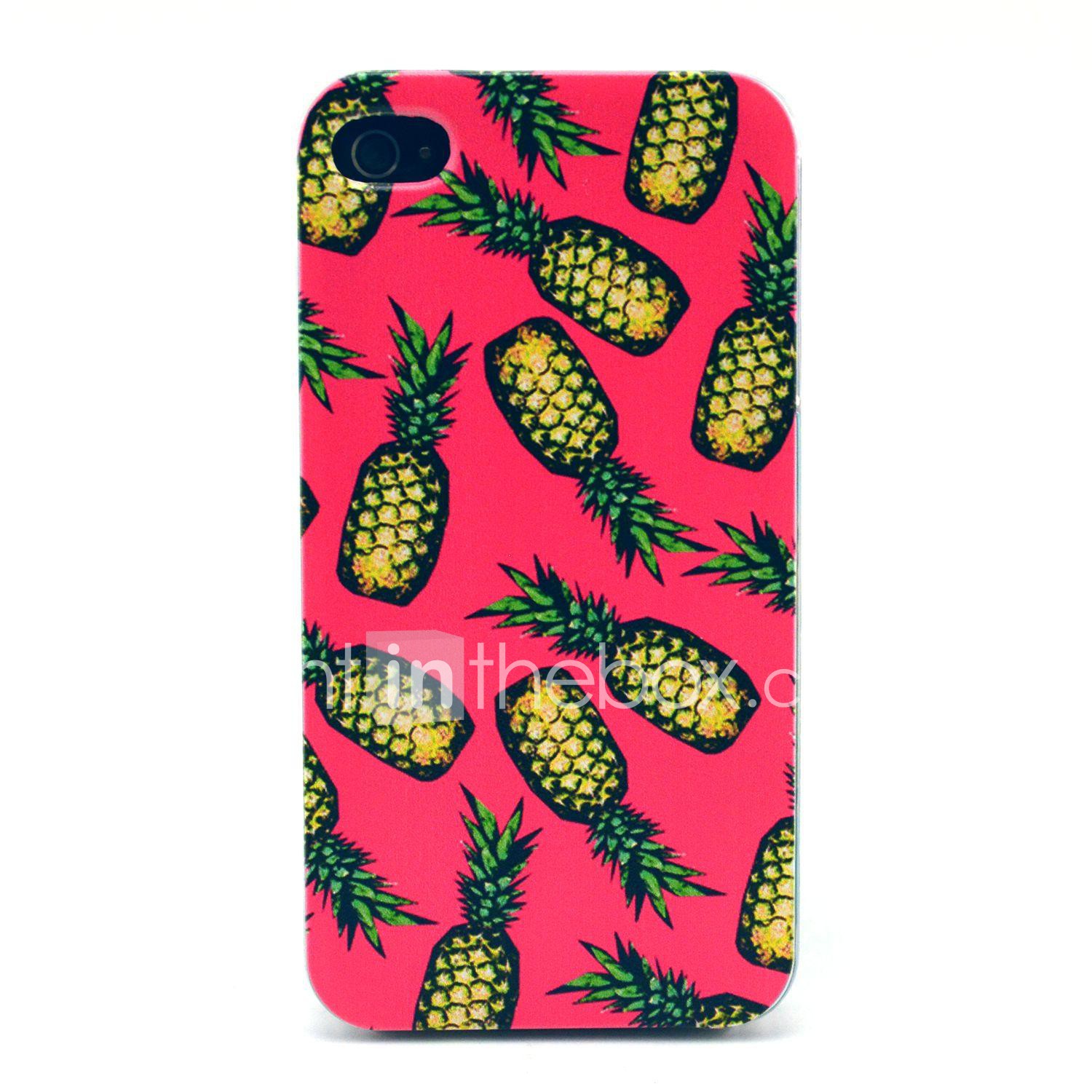 Pink Baggrund Pineapple Monster Hardt Etui Til Iphone 4 4s 1539642