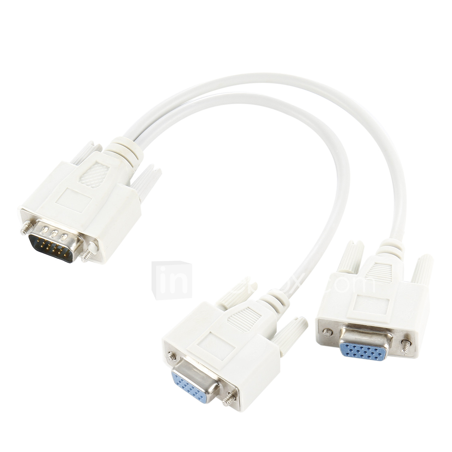 1 Male to 2 Female VGA Monitor Y Splitter Cable New Premium VGA Splitter Cable
