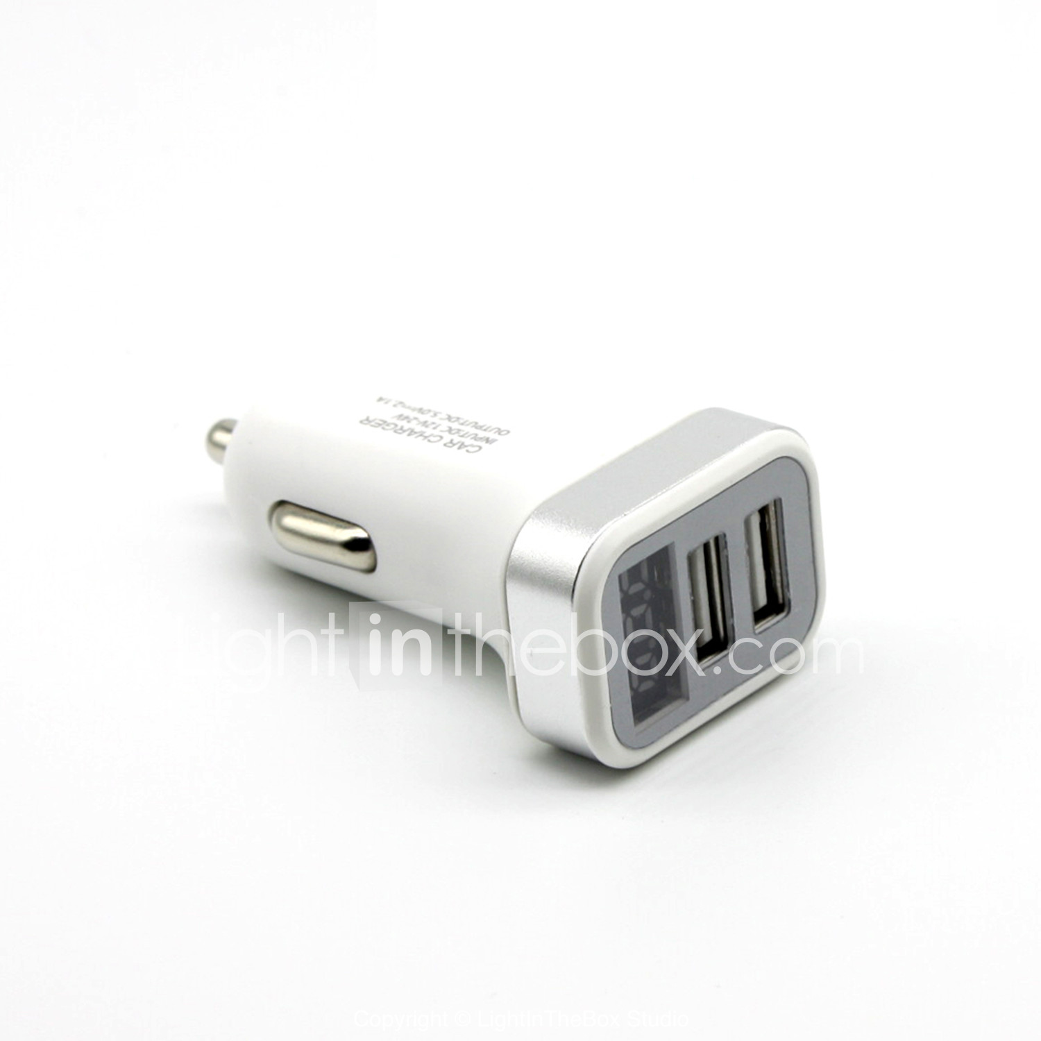 Car Charger Led Display Multi Ports Dc 5v 2 1a 2 Usb Ports Charger