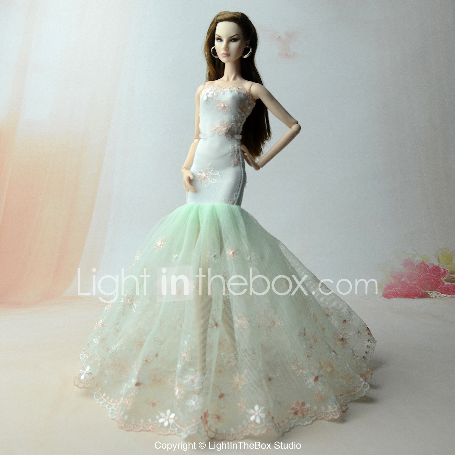 barbie doll green dress