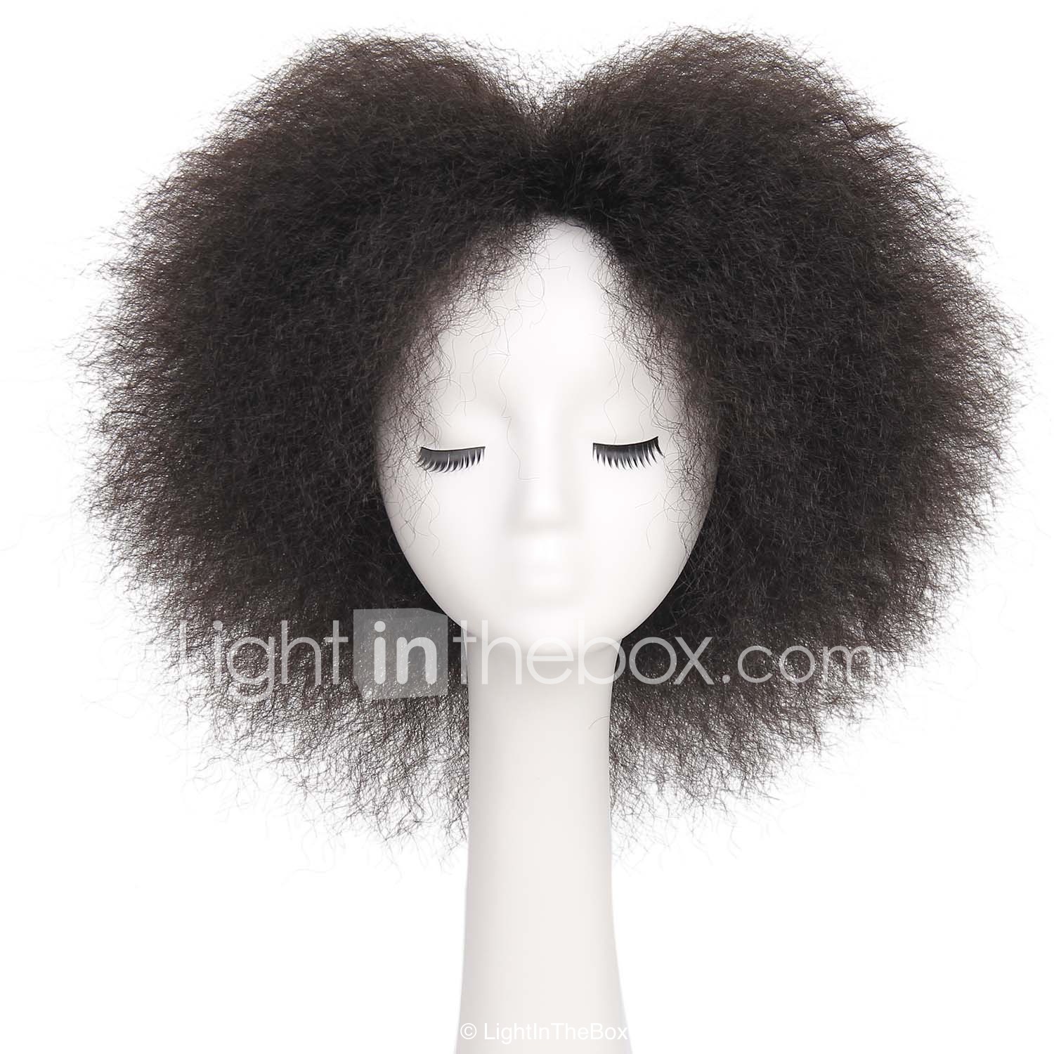 Synthetic Wig Curly Layered Haircut Wig Short Natural Black