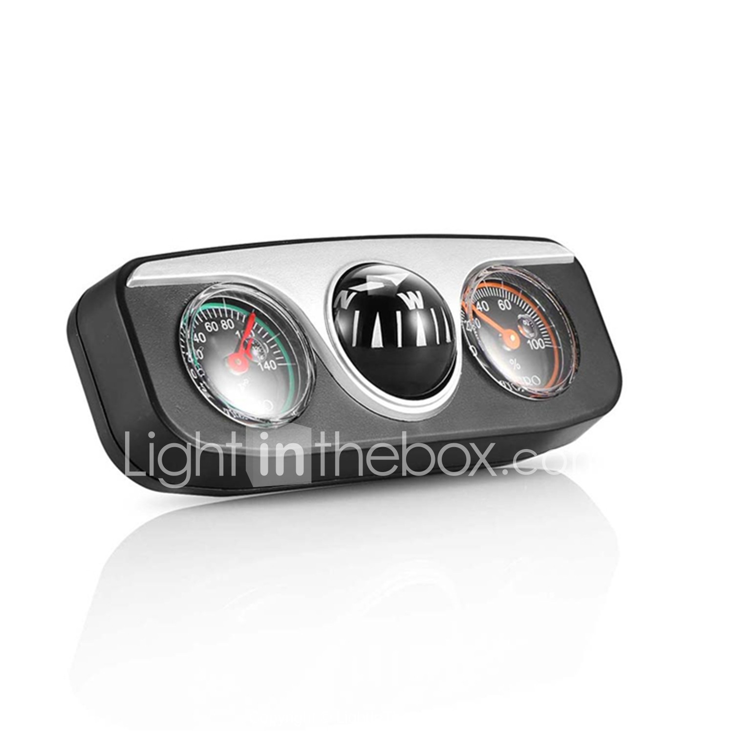 Car Dashboard Ornament Compass Thermometer Interior Decors